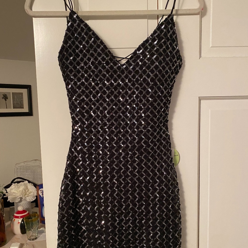 Sparkly Sequin black cocktail dress